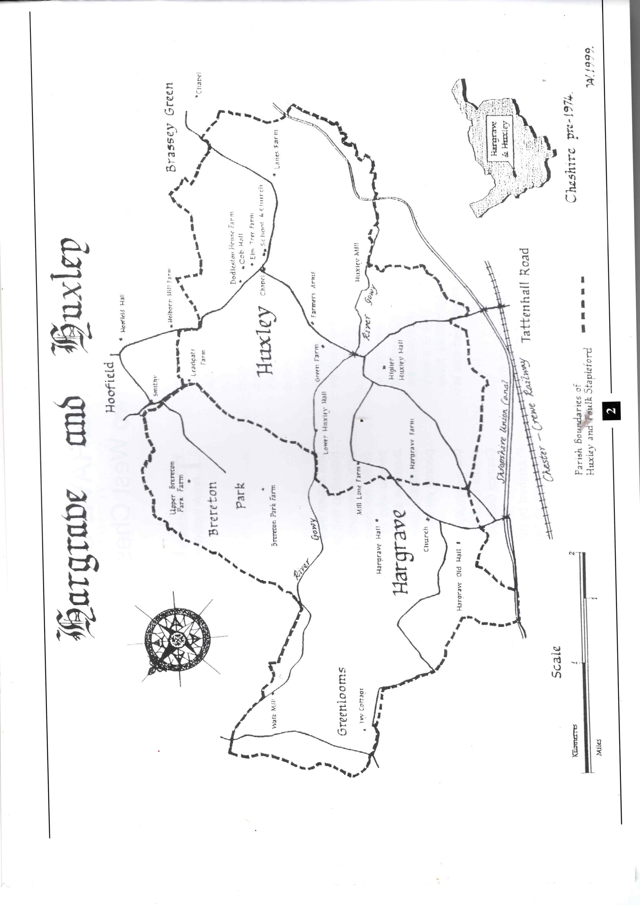 Map of Hargrave and Huxley pre-1974